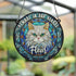 Cat Persian Memorial Stained Glass Effect Suncatcher
